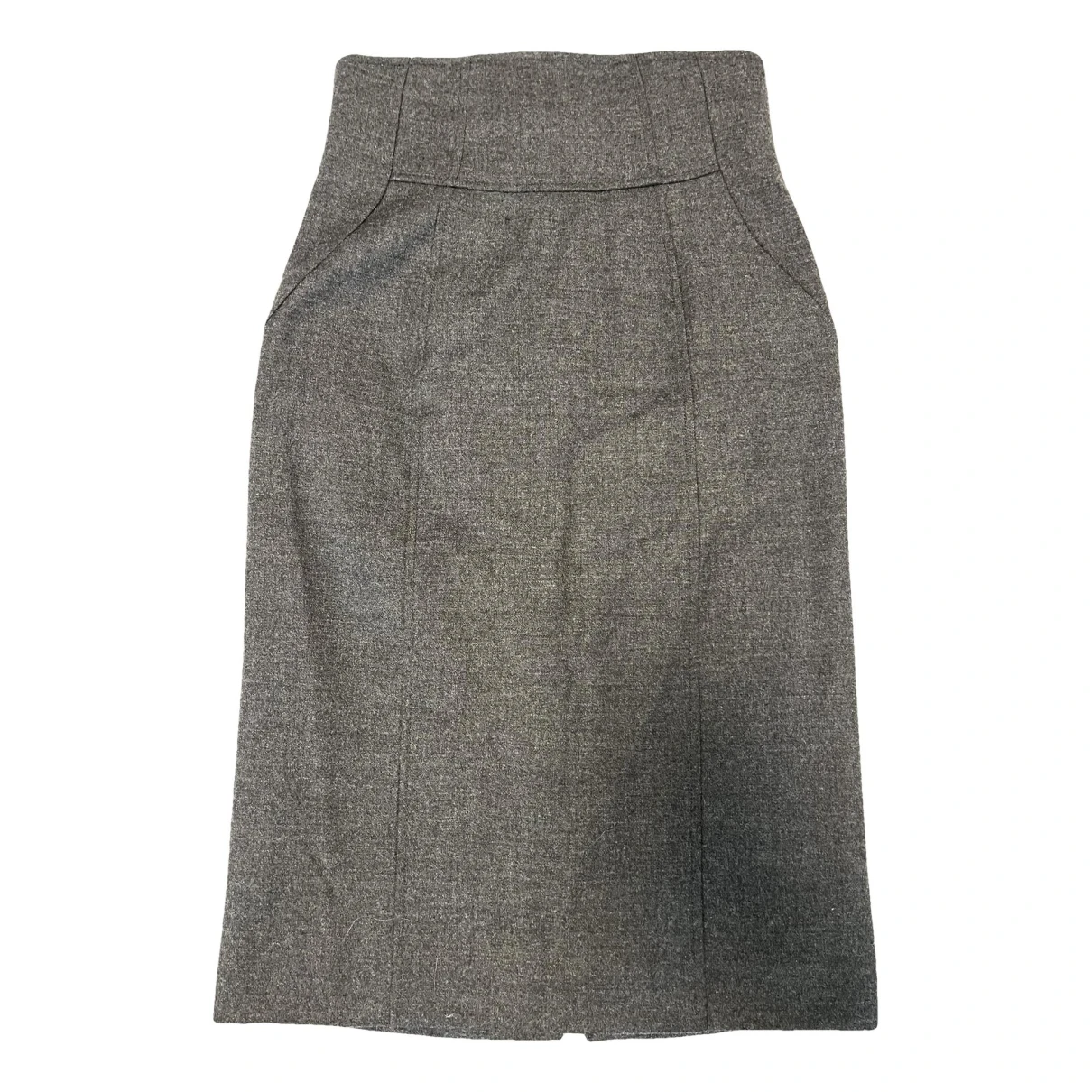 Pre-owned Gant Wool Mid-length Skirt In Grey