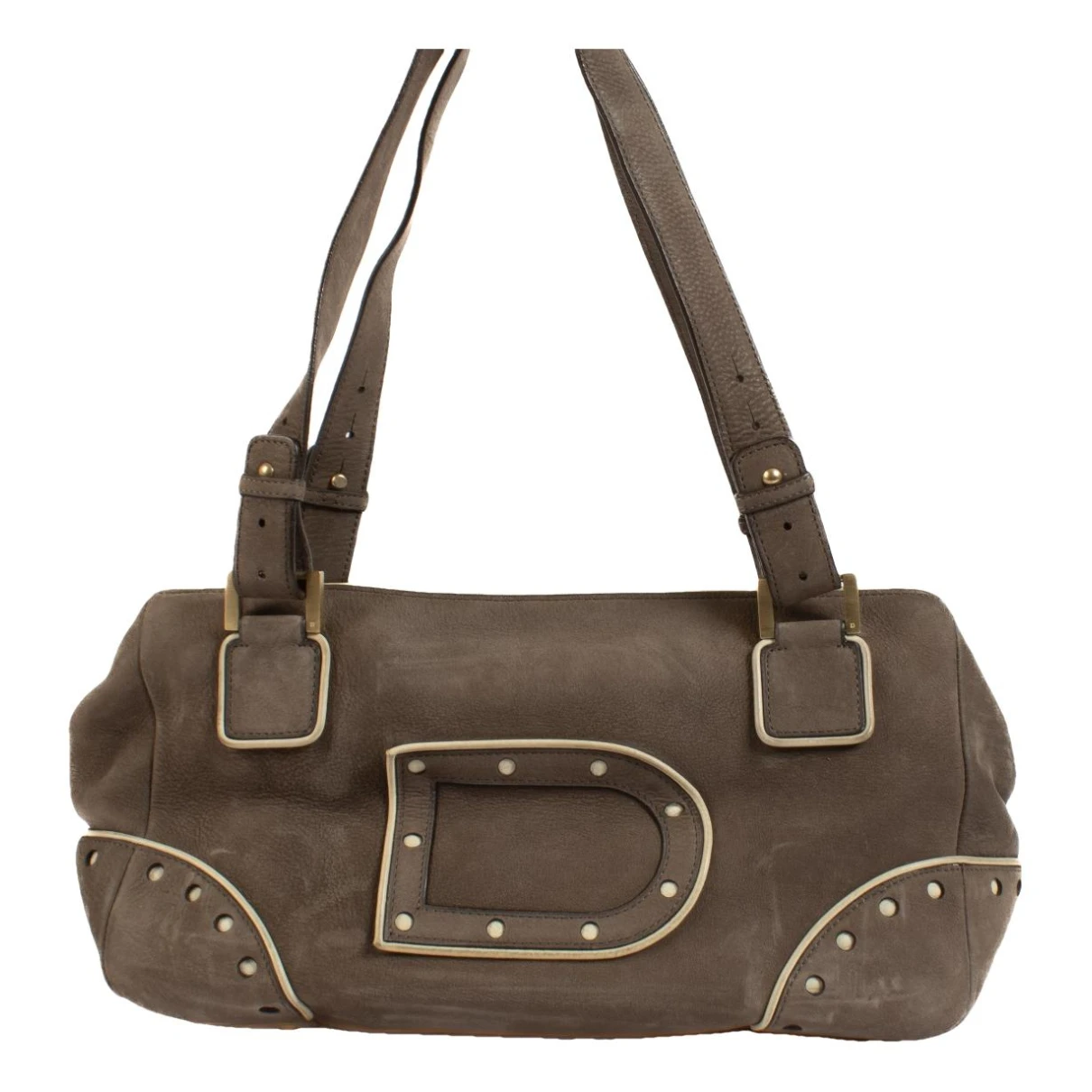 Pre-owned Delvaux Leather Handbag In Grey