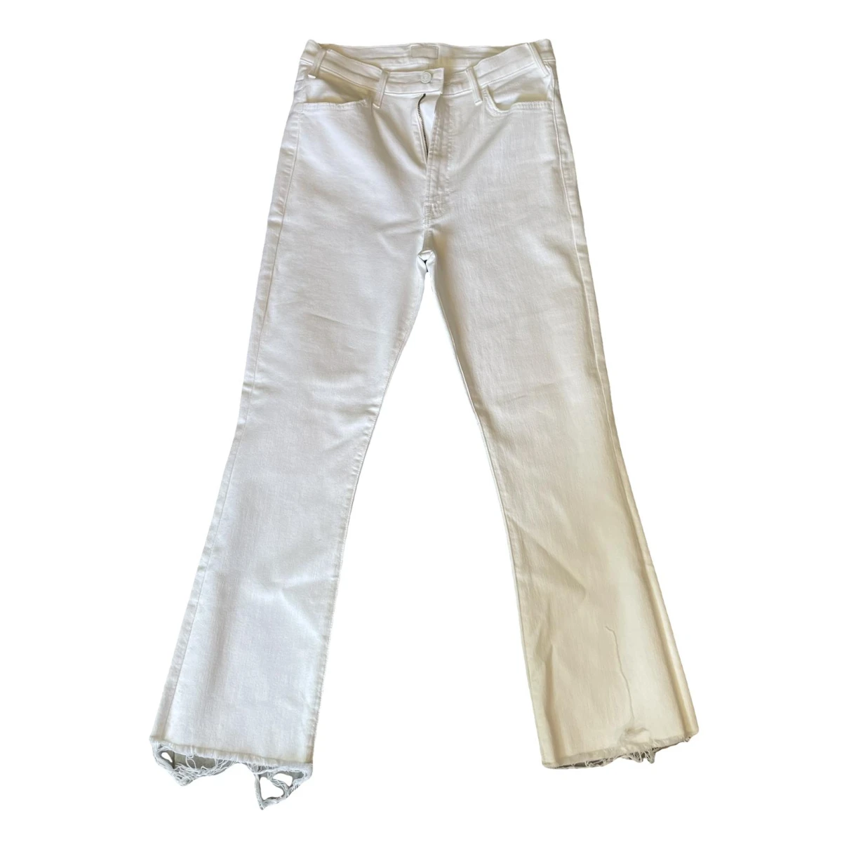 Pre-owned Mother Mbootcut Jeans In White