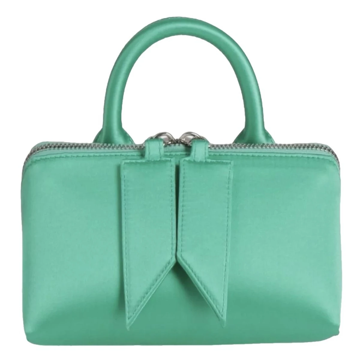 Pre-owned Attico Silk Mini Bag In Green