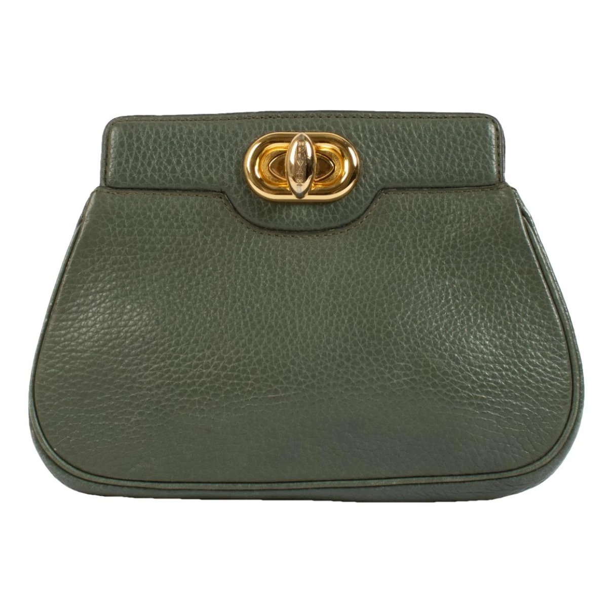 Pre-owned Delvaux Leather Clutch Bag In Green