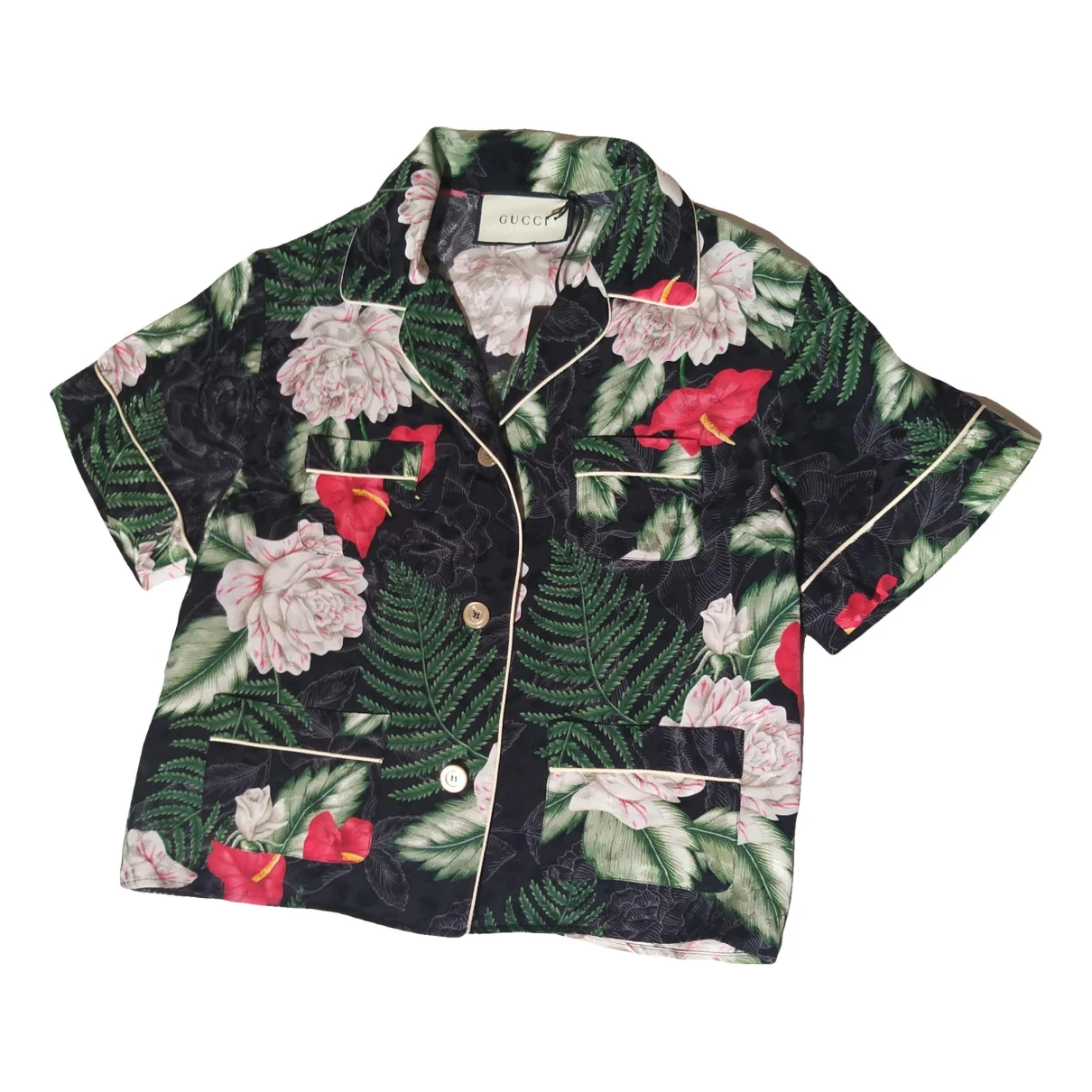 Pre-owned Gucci Silk Short Vest In Multicolour