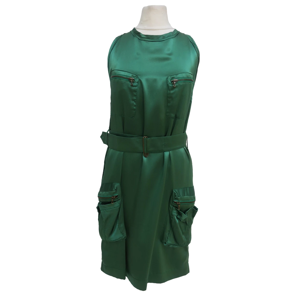 Pre-owned Lanvin Silk Dress In Green