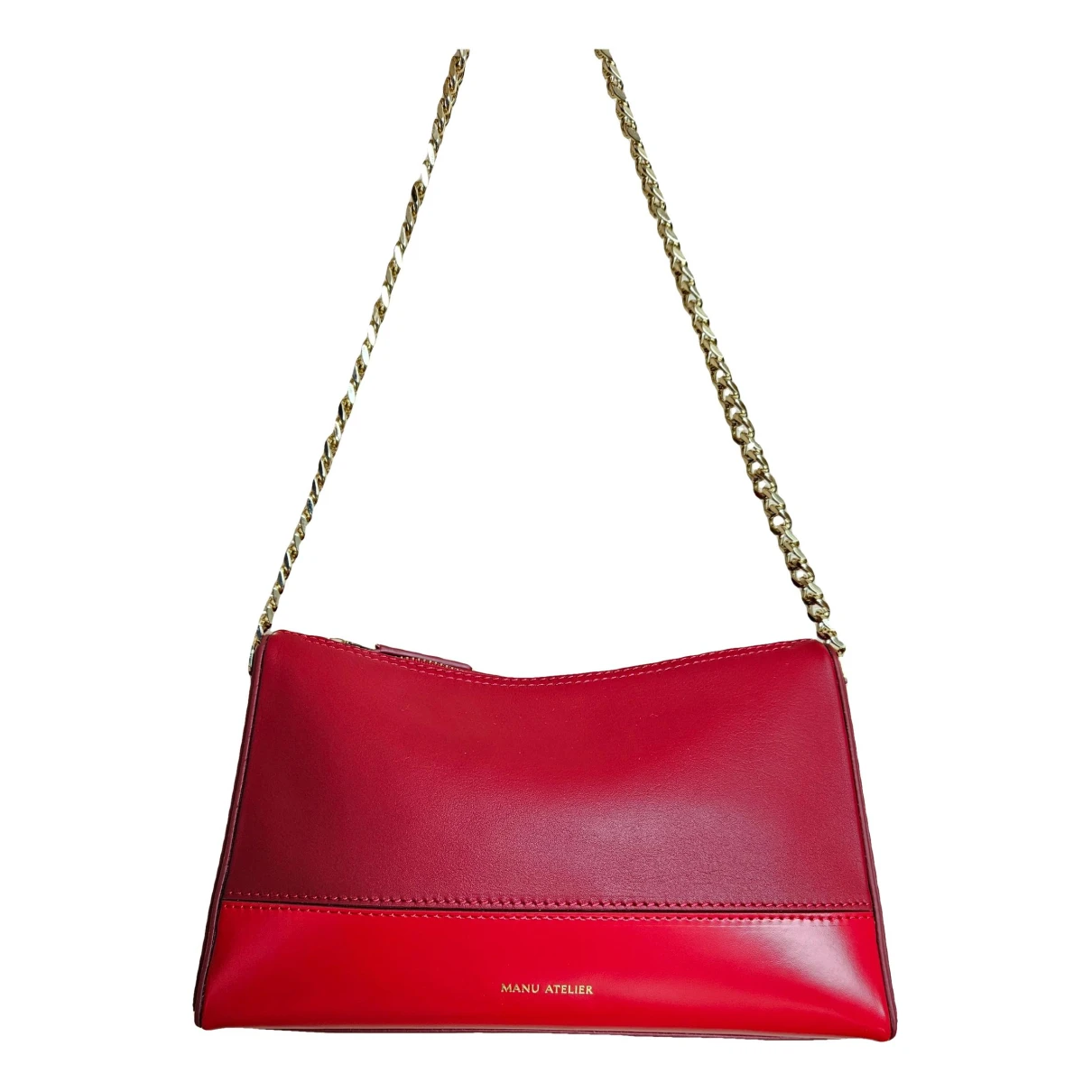 Pre-owned Manu Atelier Leather Handbag In Red