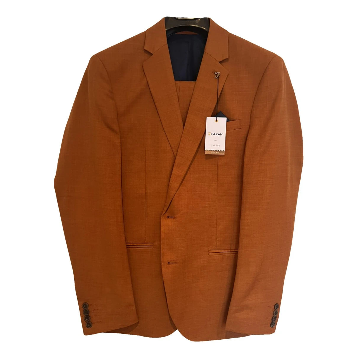 Pre-owned Farah Suit In Orange