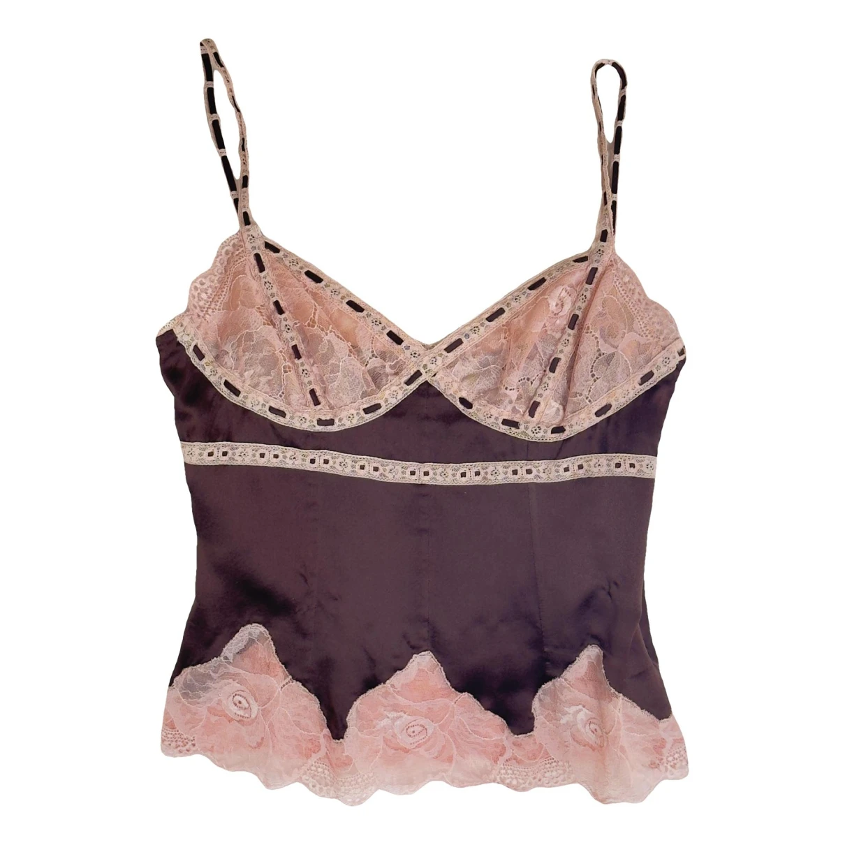 Pre-owned Dolce & Gabbana Lace Camisole In Pink