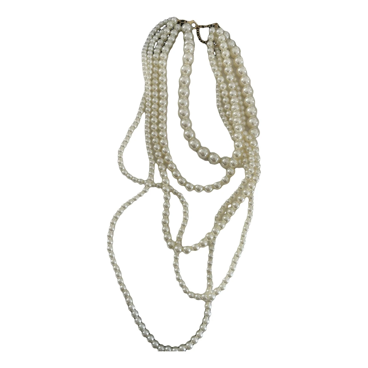 Pre-owned Magda Butrym Necklace In White