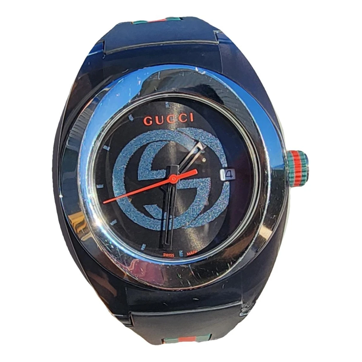 Pre-owned Gucci Sync Watch In Black