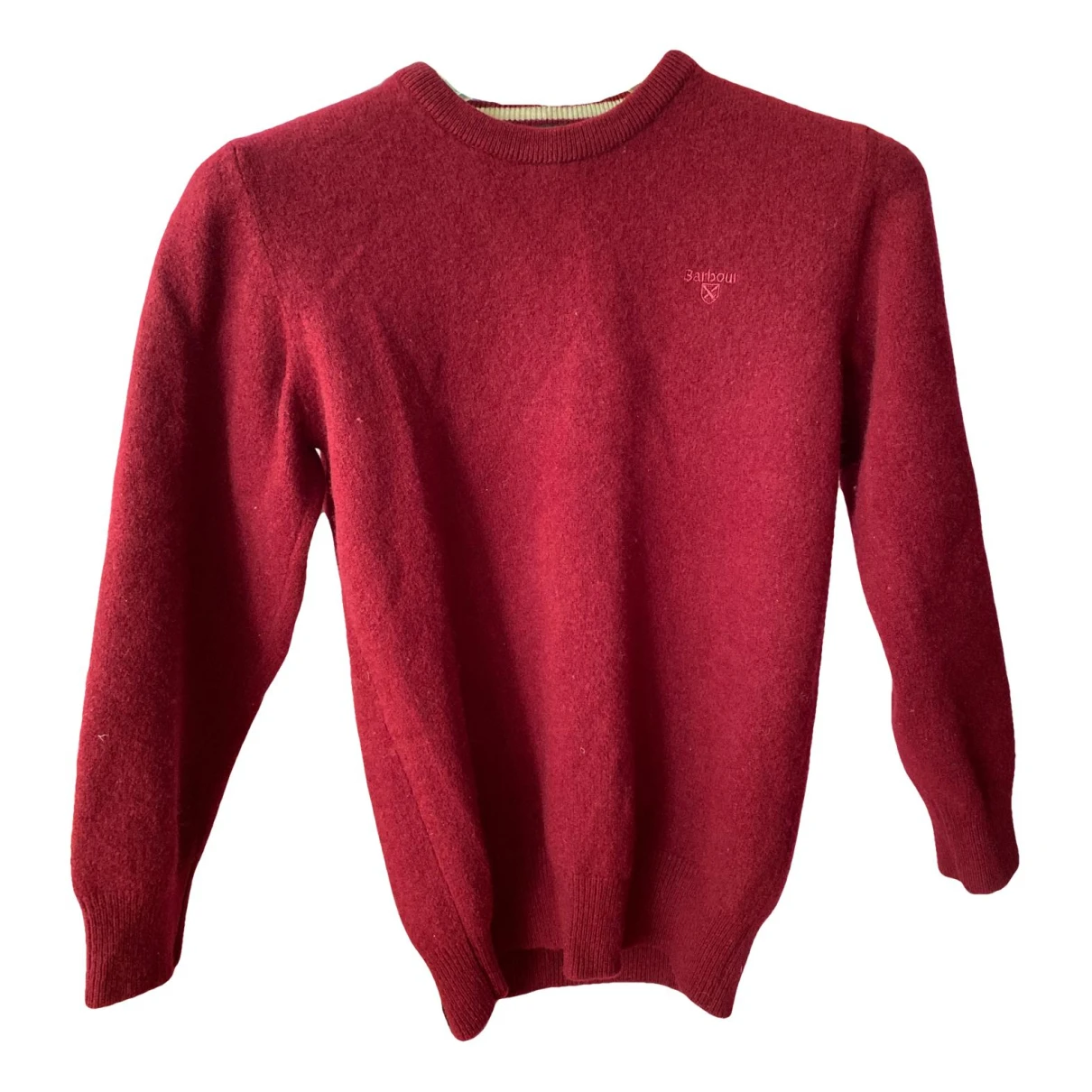 Pre-owned Barbour Wool Sweatshirt In Red