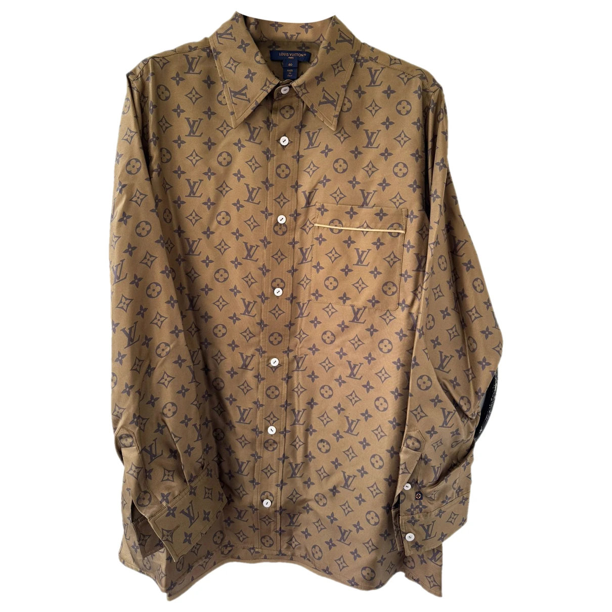 Pre-owned Louis Vuitton Silk Blouse In Brown