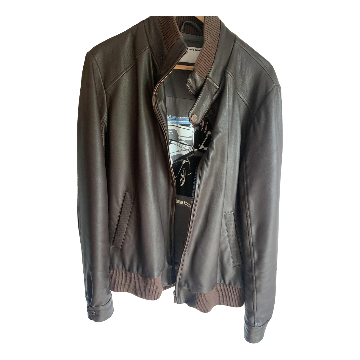 Pre-owned Porsche Design Leather Jacket In Brown
