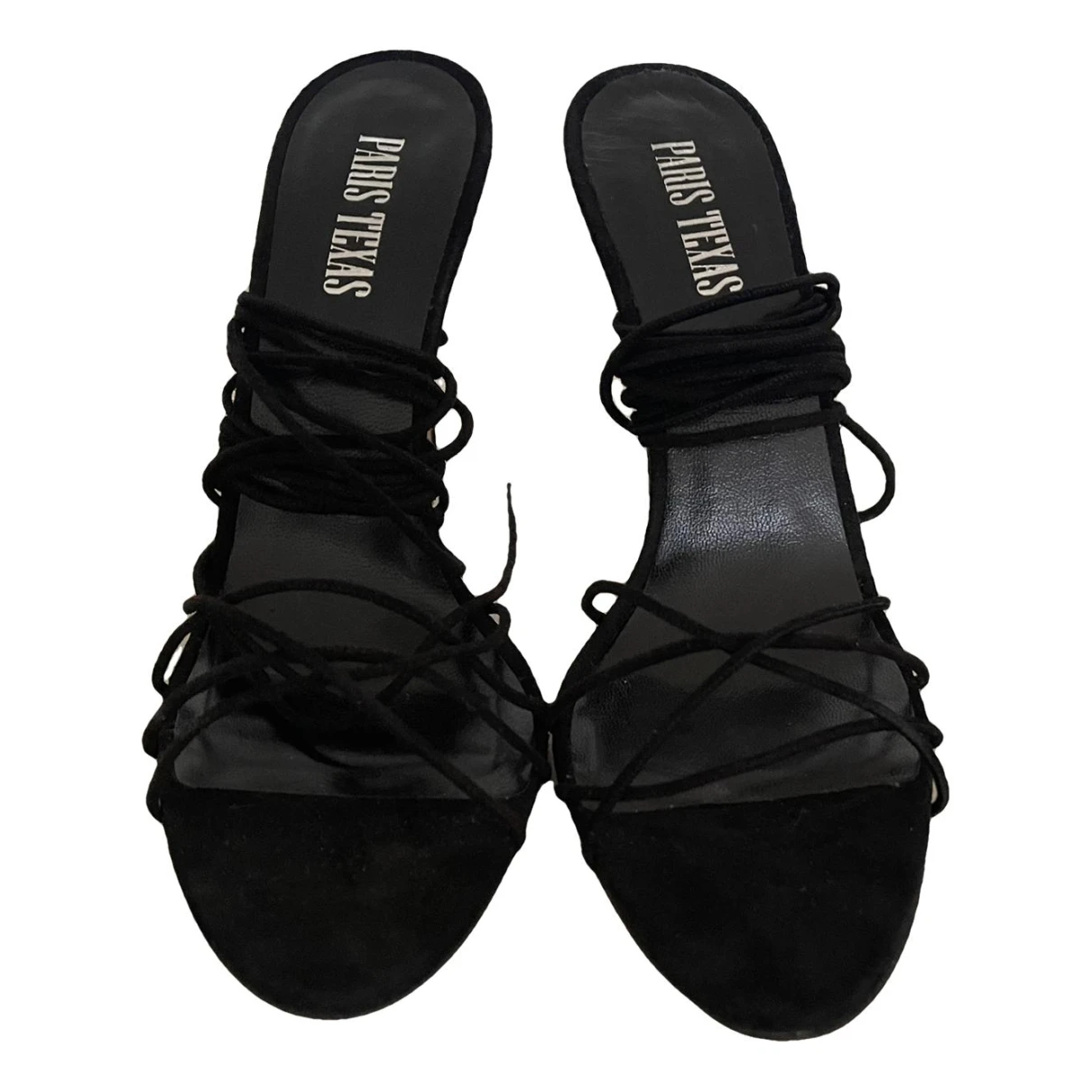 Pre-owned Paris Texas Leather Sandals In Black