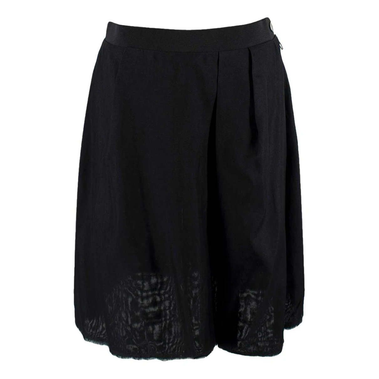 Pre-owned Lanvin Silk Skirt In Black