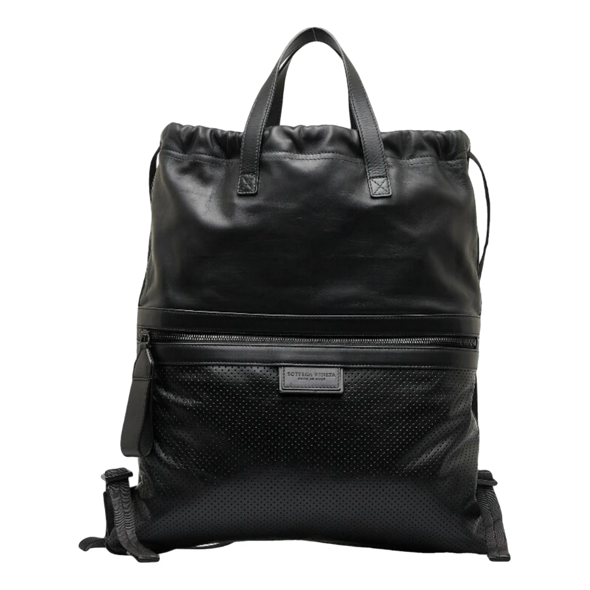Pre-owned Bottega Veneta Leather Backpack In Black