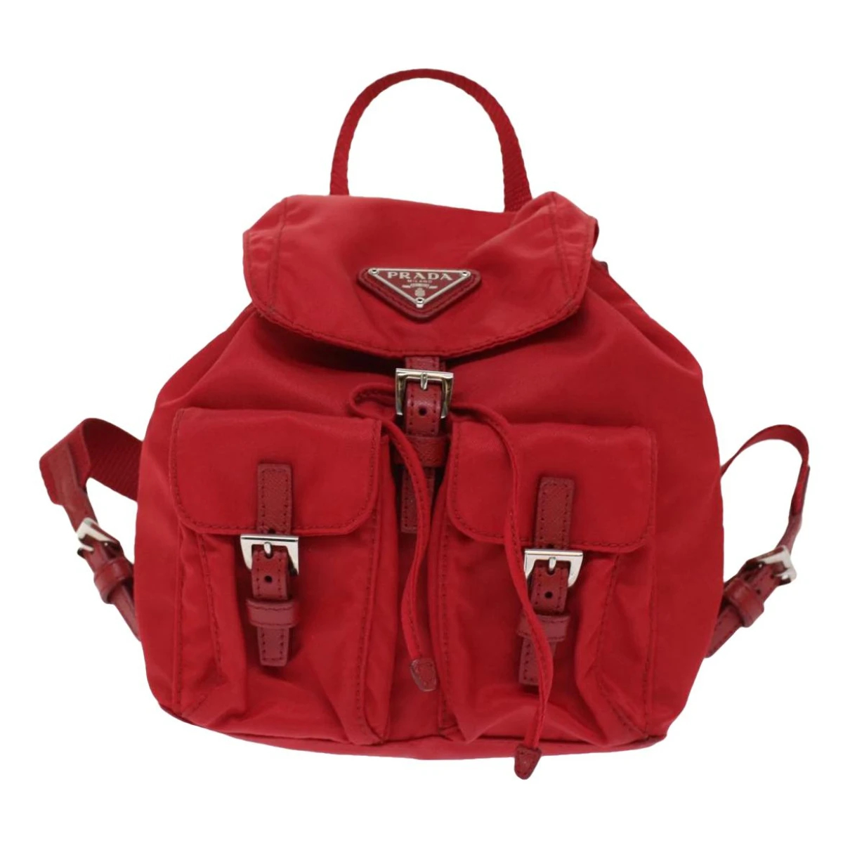 Pre-owned Prada Re-nylon Backpack In Red