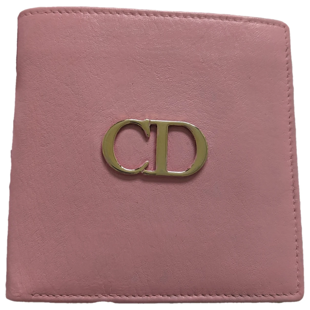 Pre-owned Dior Leather Wallet In Pink