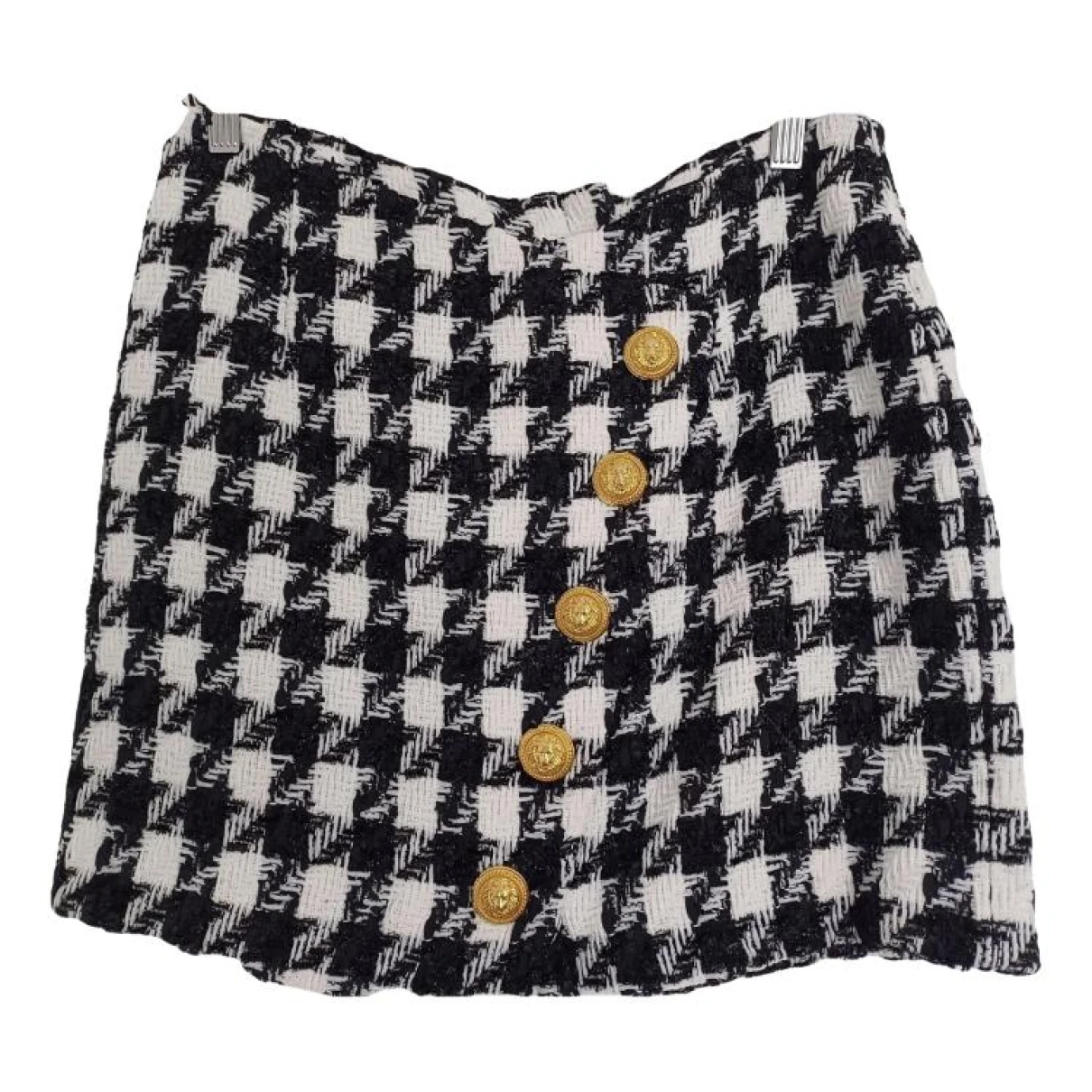 Pre-owned Balmain Tweed Mini Skirt In Multicolour