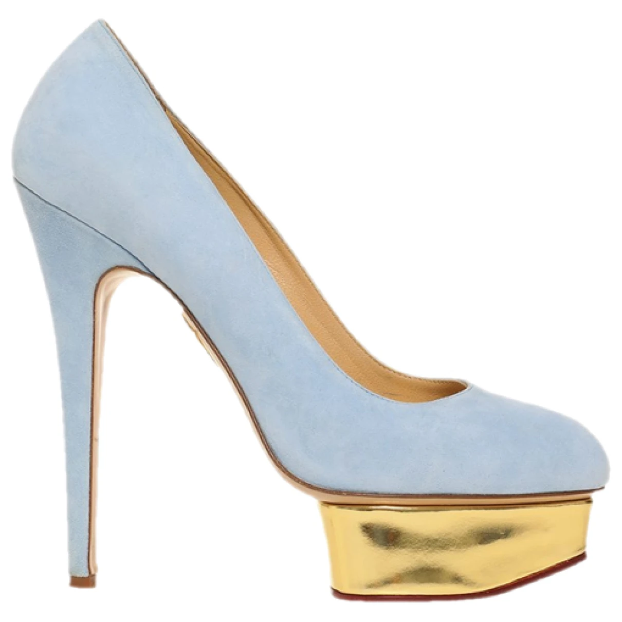 Pre-owned Charlotte Olympia Dolly Heels In Blue
