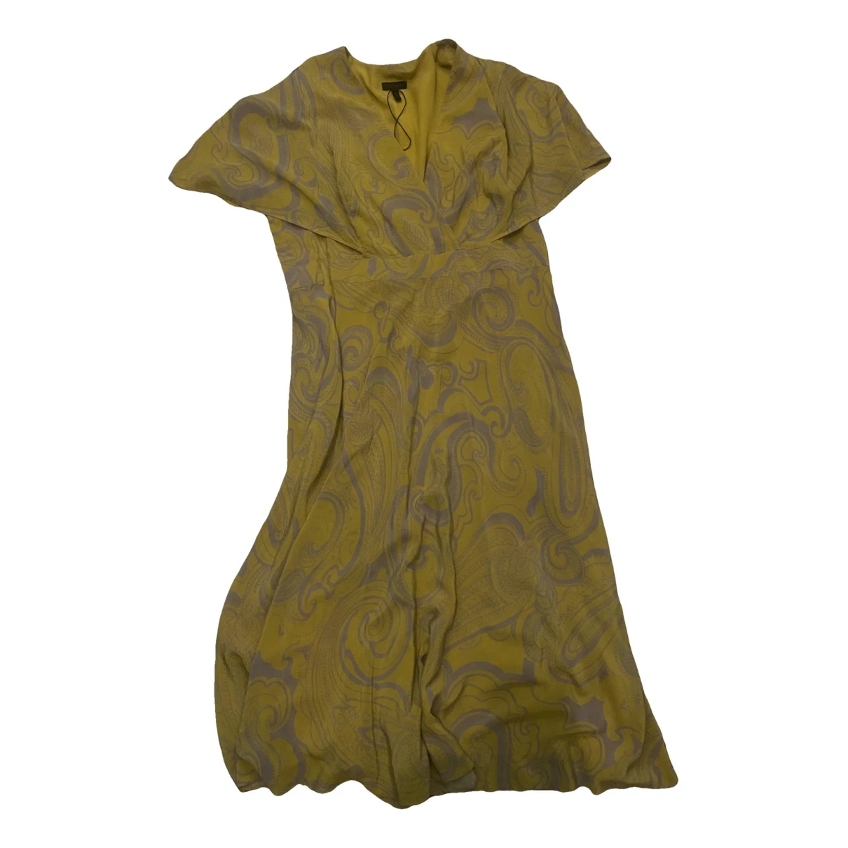 Pre-owned Escada Silk Maxi Dress In Yellow