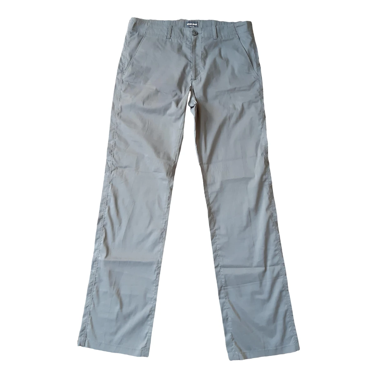 Pre-owned Giorgio Armani Trousers In Grey