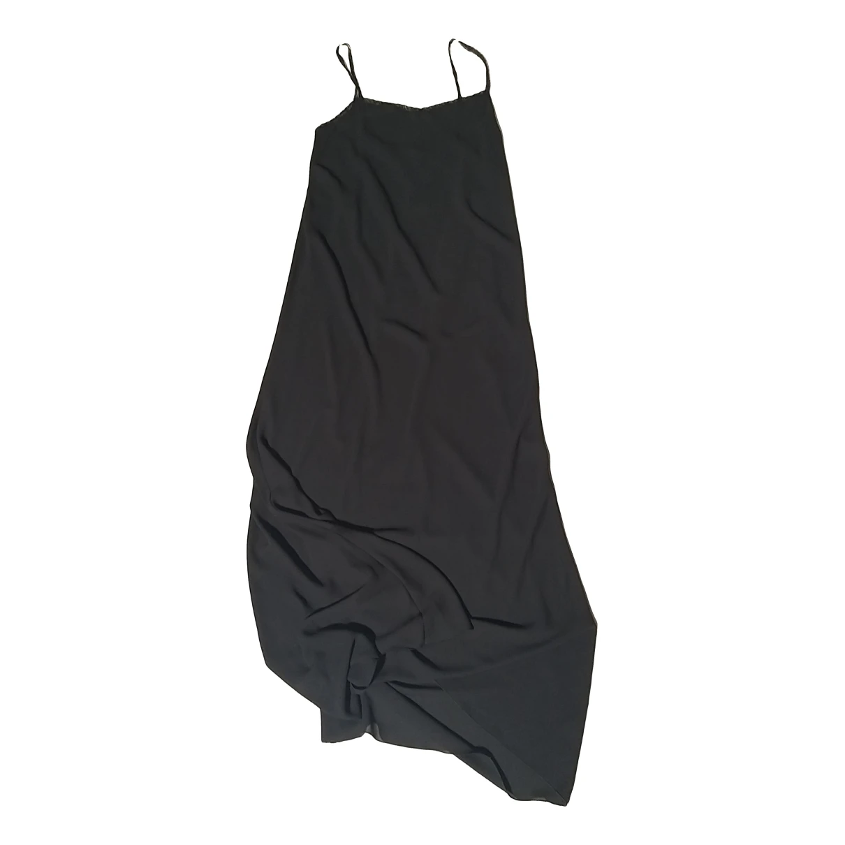 Pre-owned Philosophy Di Lorenzo Serafini Silk Maxi Dress In Black