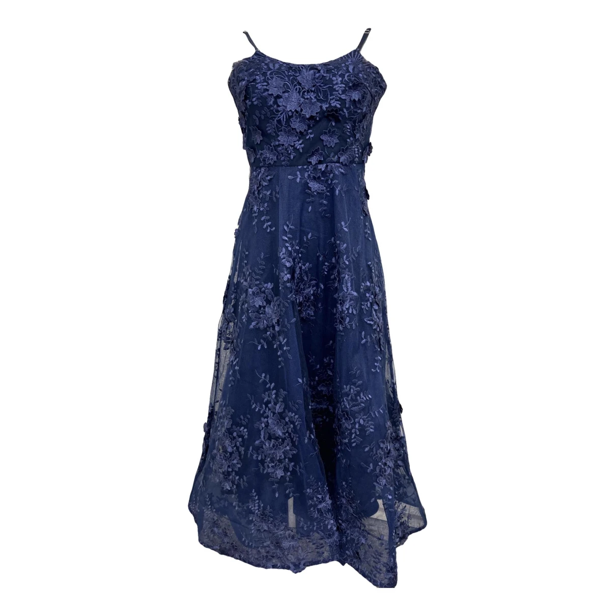 Pre-owned Bariano Lace Maxi Dress In Blue