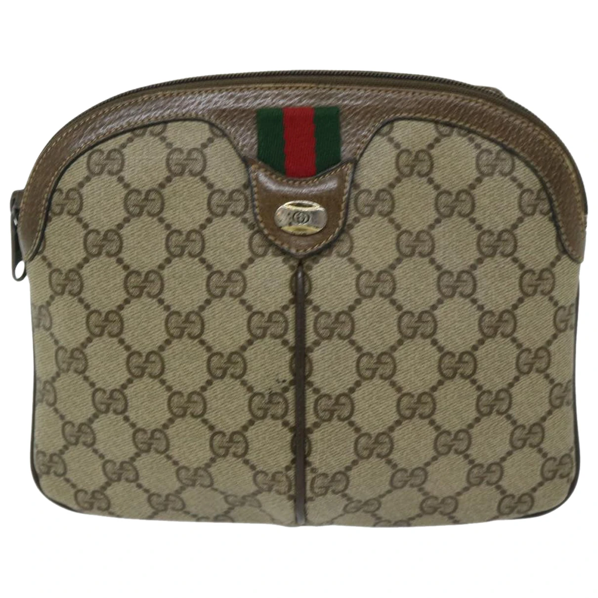 Pre-owned Gucci Ophidia Cloth Handbag In Beige