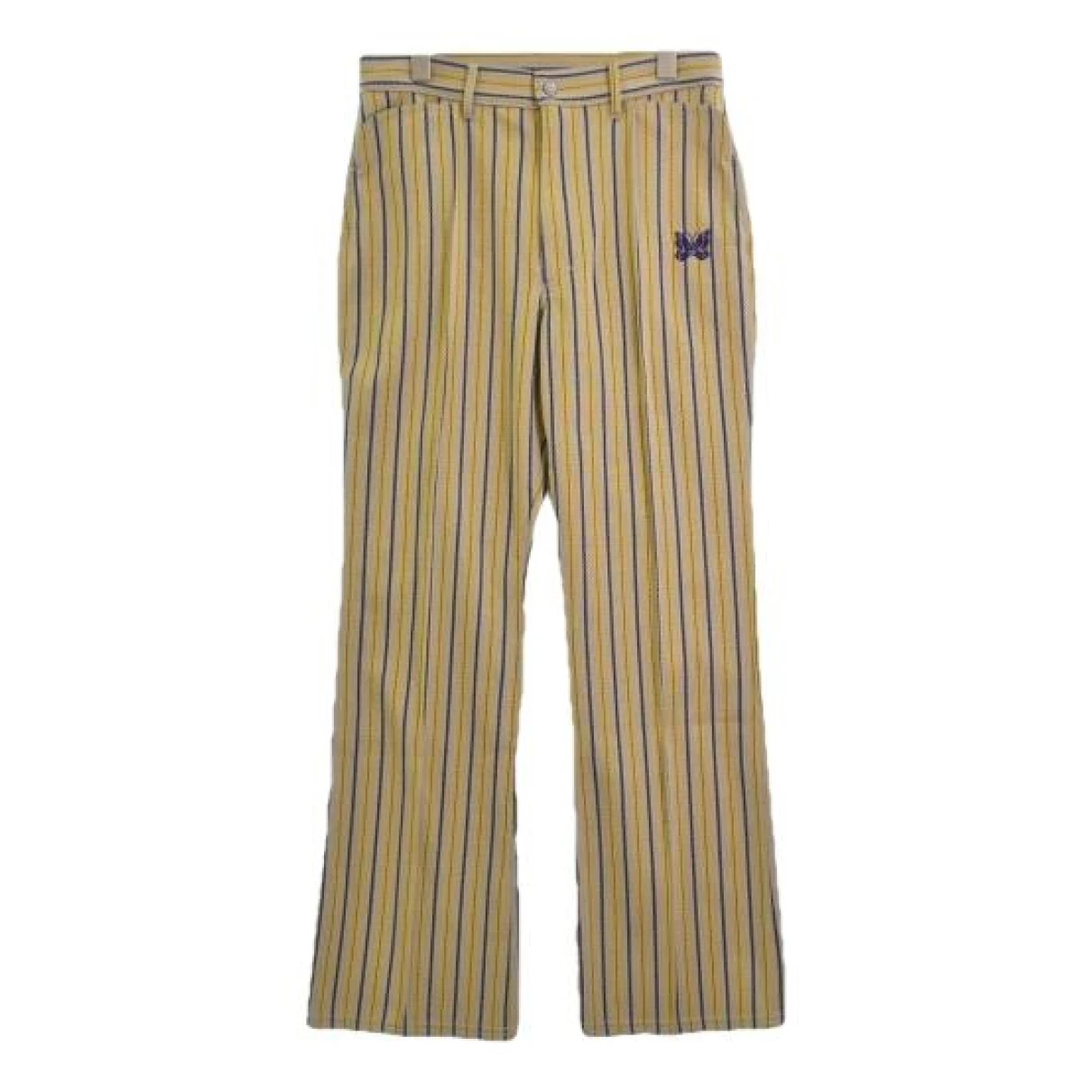 Pre-owned Needles Trousers In Yellow