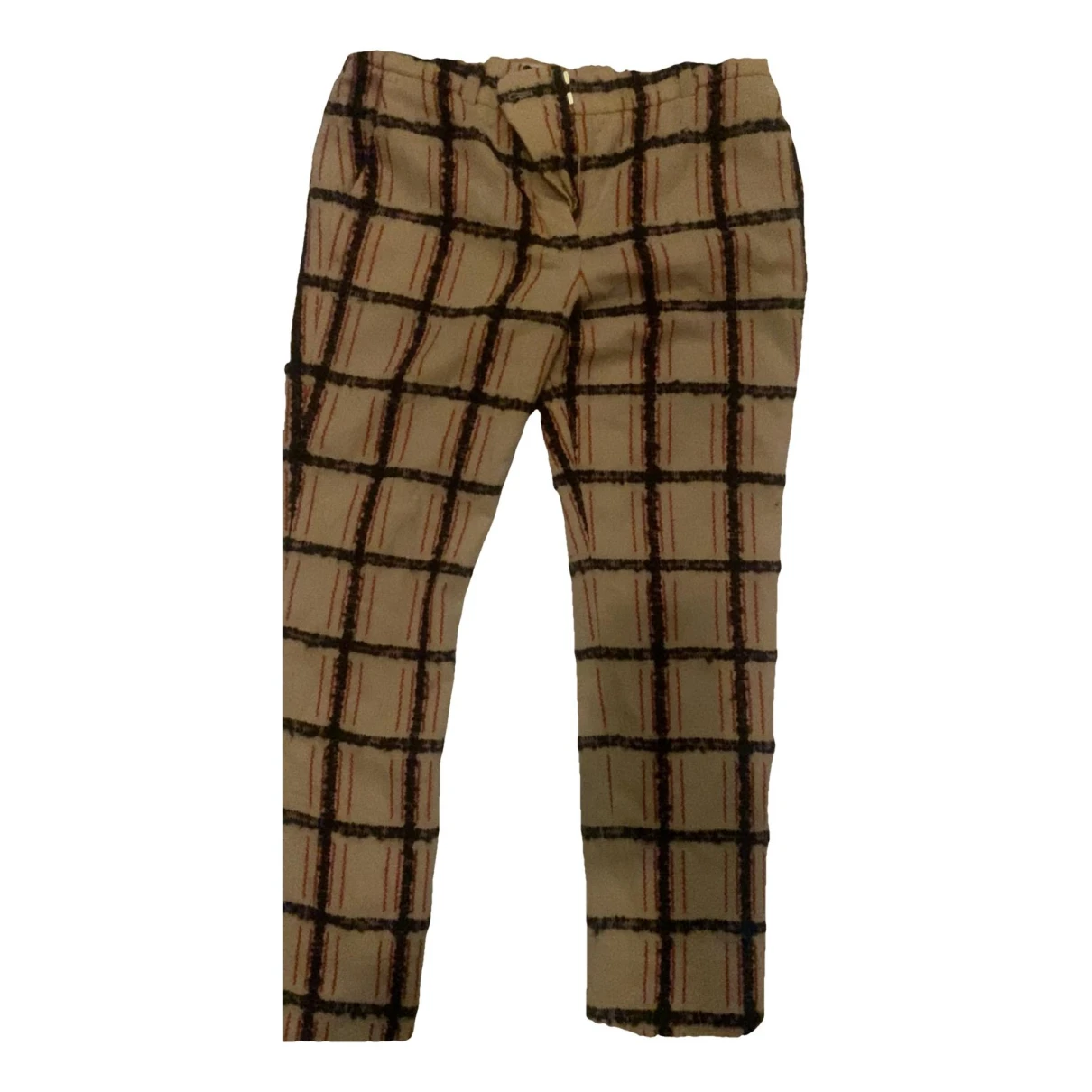 Pre-owned Chloé Wool Carot Pants In Beige