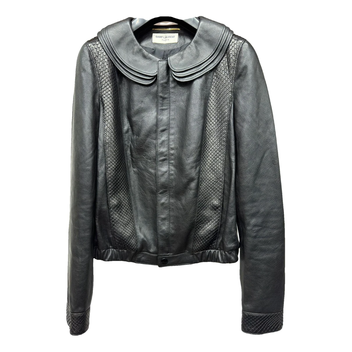Pre-owned Saint Laurent Leather Biker Jacket In Black