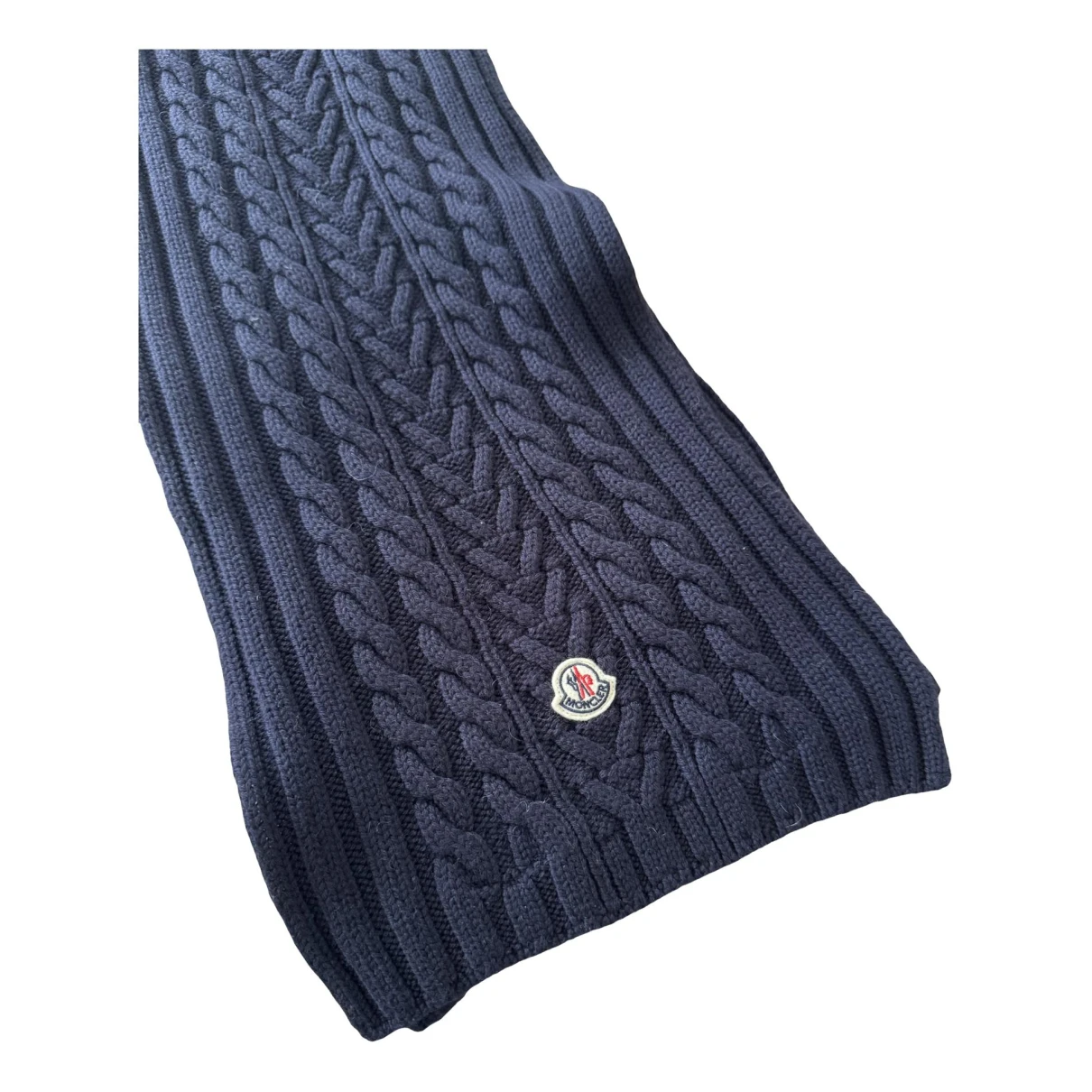 Pre-owned Moncler Wool Scarf In Blue