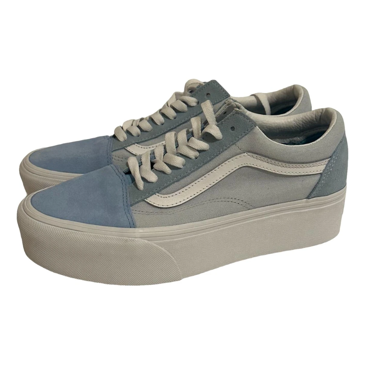 Pre-owned Vans Cloth Trainers In Blue