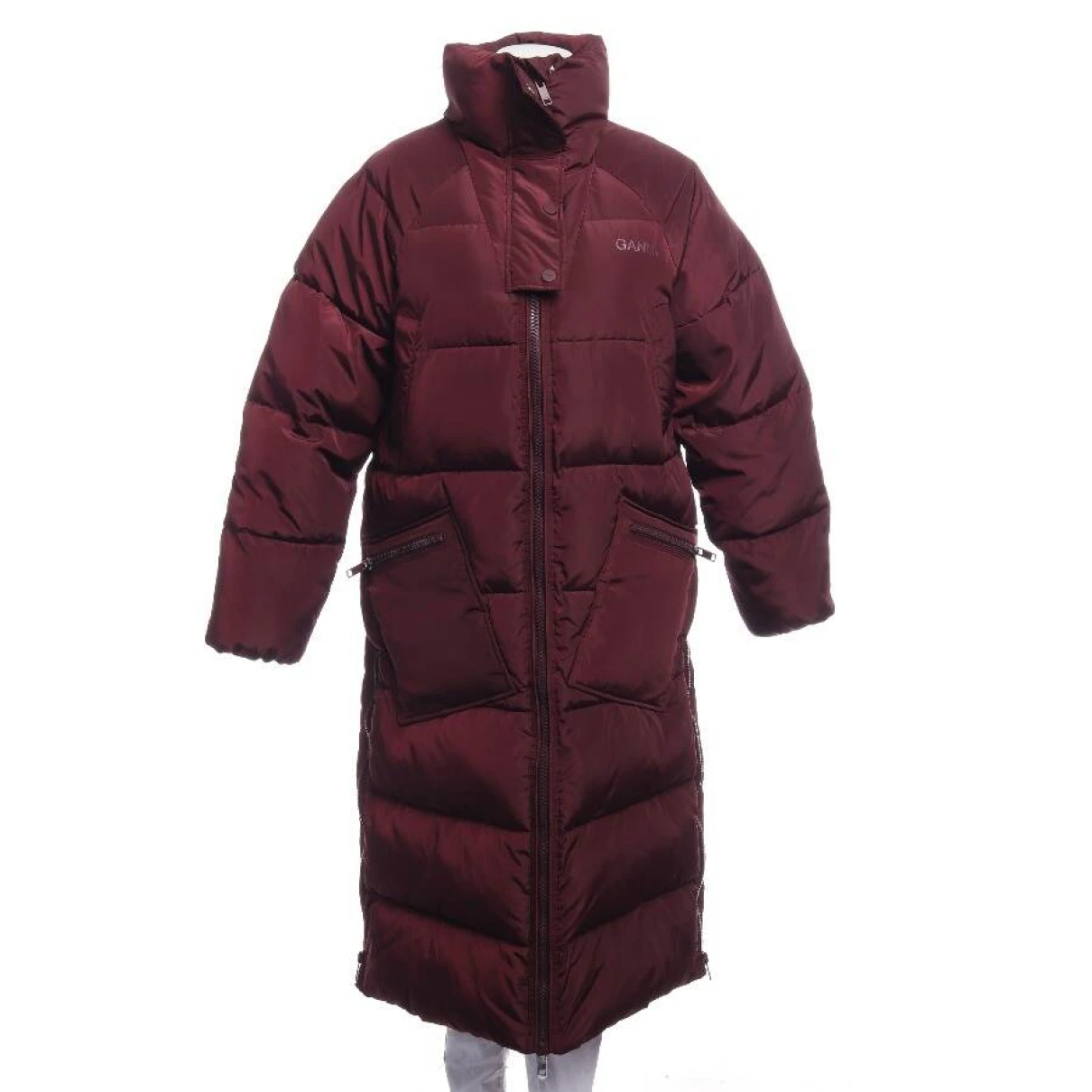 Pre-owned Ganni Coat In Red