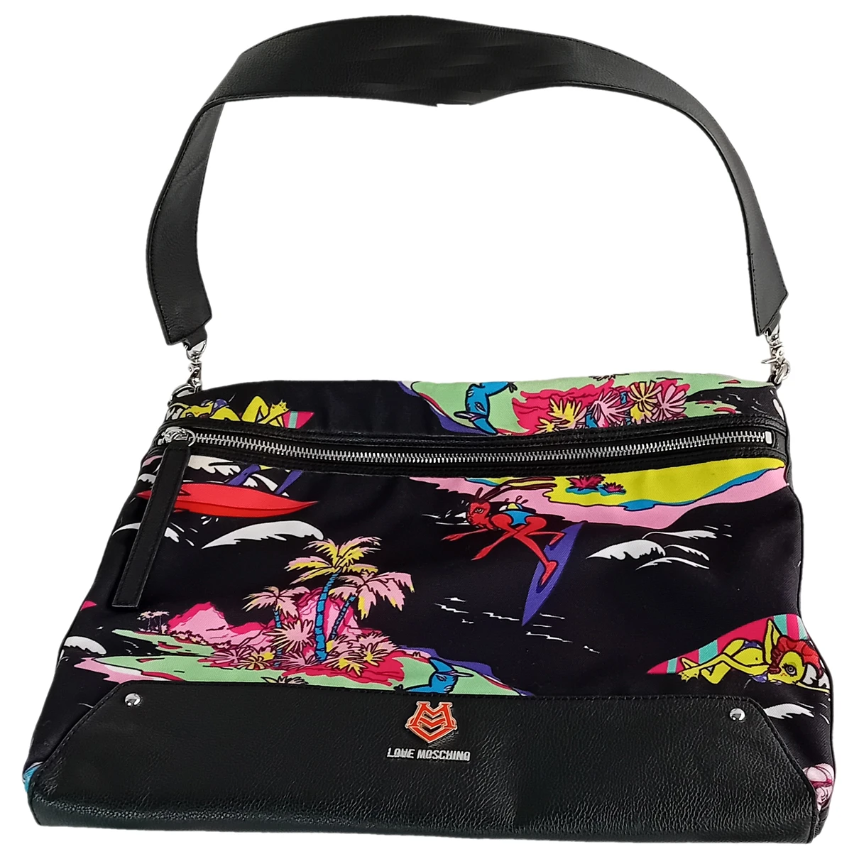 Pre-owned Moschino Cloth Handbag In Multicolour