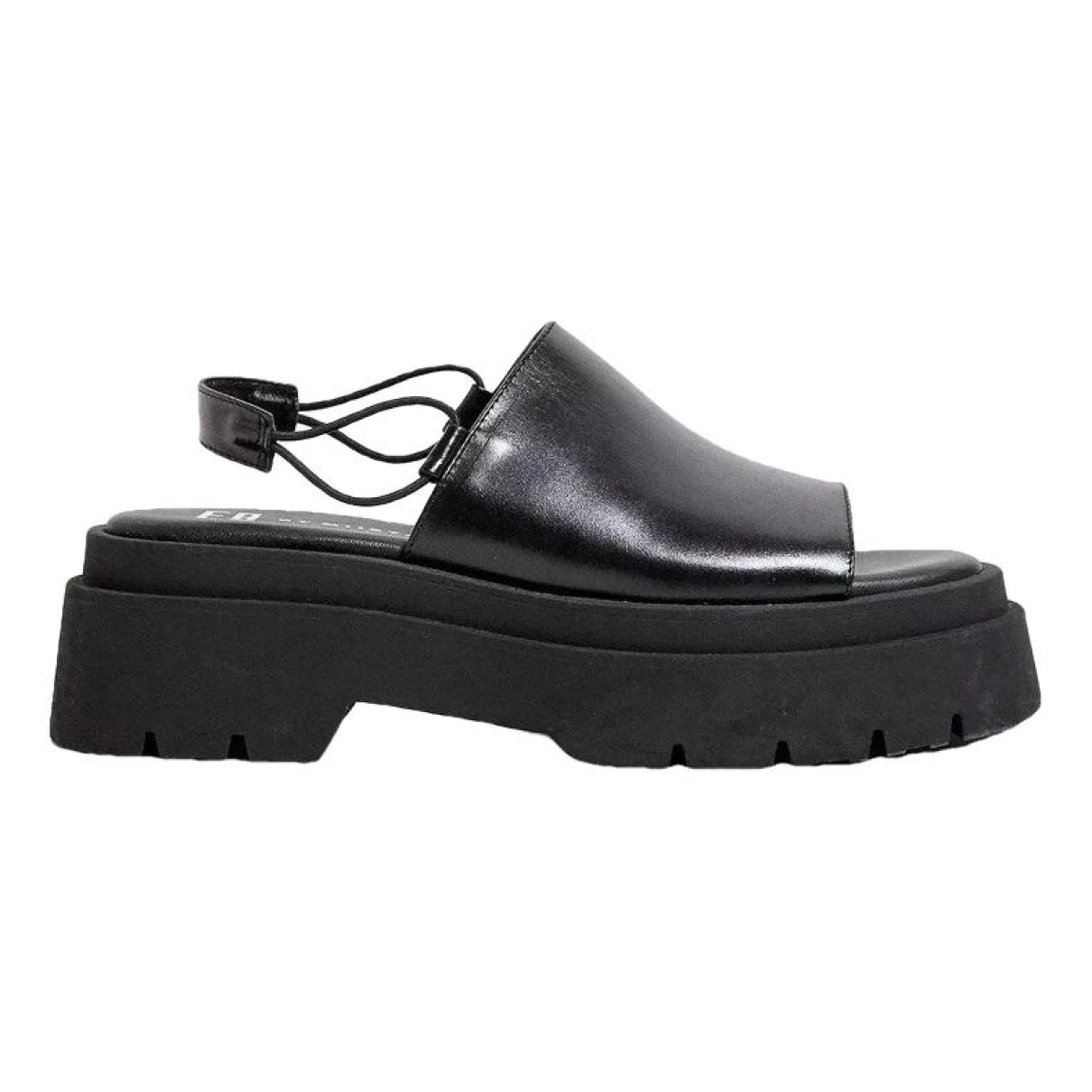 Pre-owned Miista Pauline Leather Sandal In Black