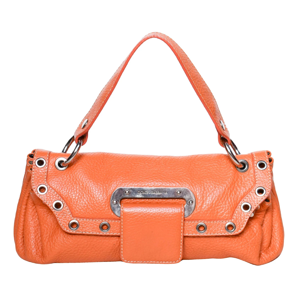 Pre-owned Dolce & Gabbana Leather Handbag In Orange