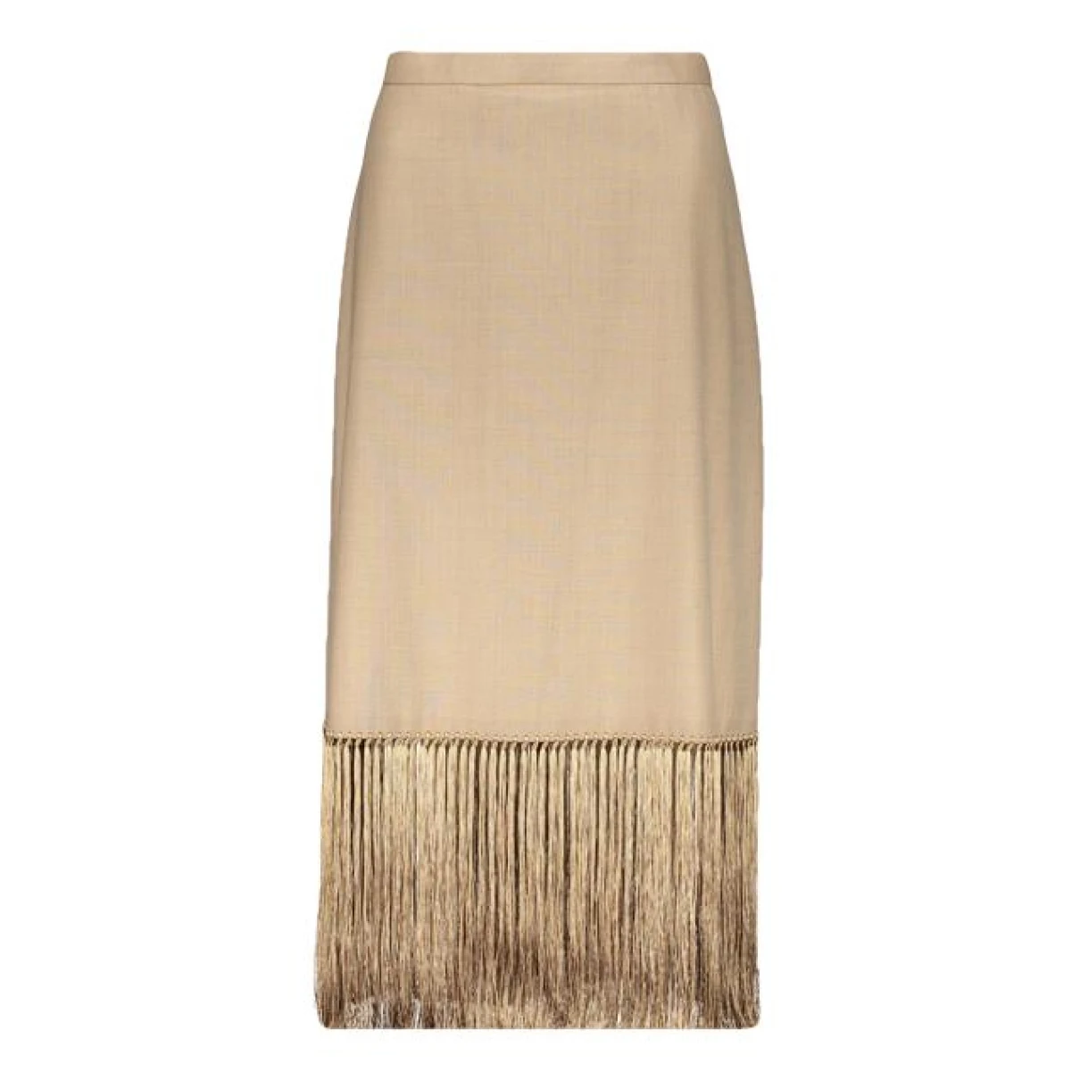 Pre-owned Burberry Wool Mid-length Skirt In Camel