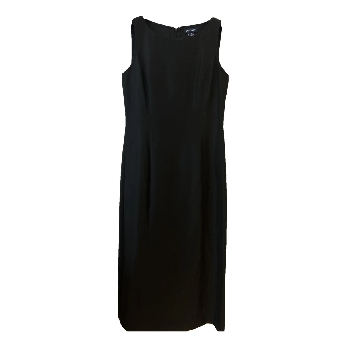 Pre-owned Ann Taylor Linen Maxi Dress In Black