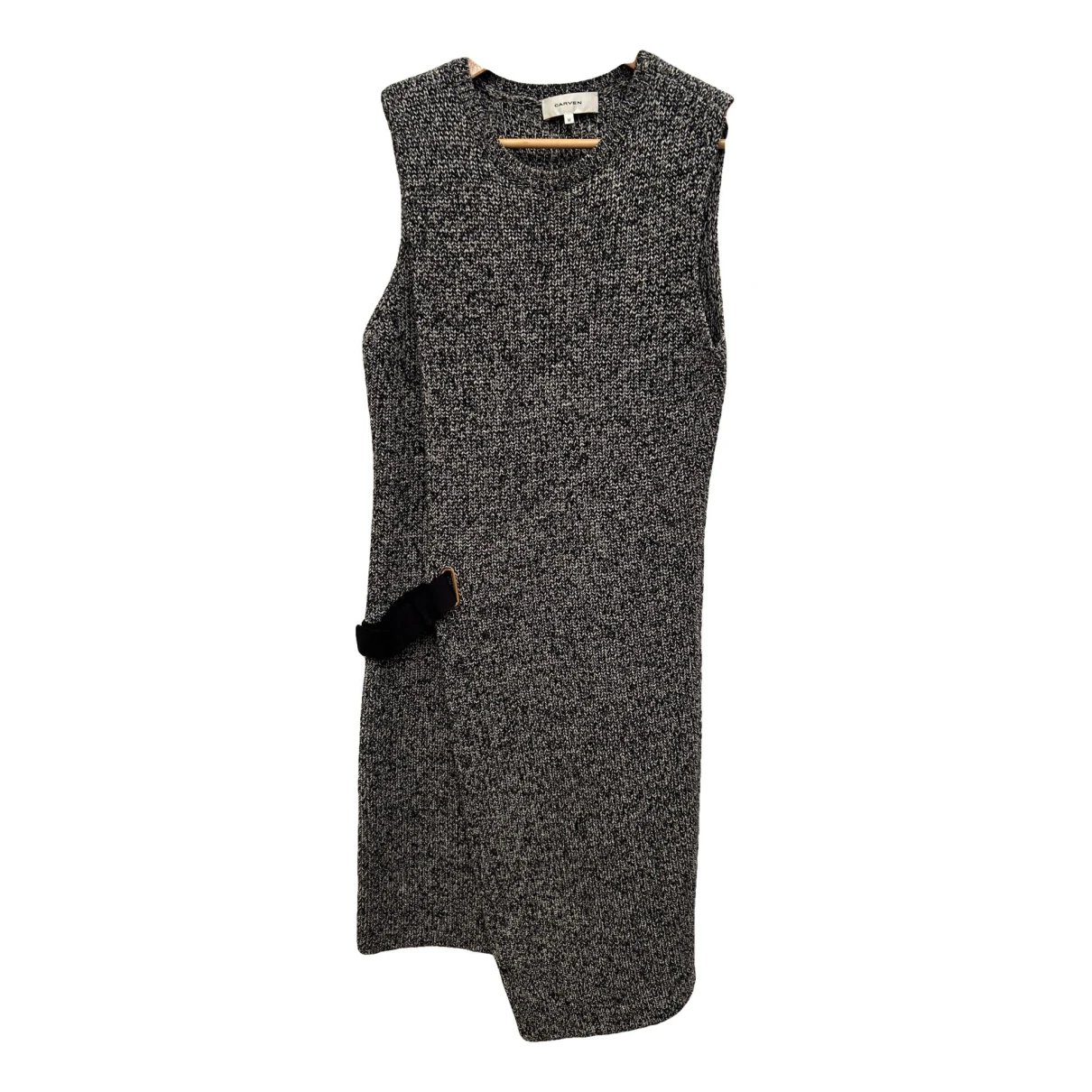 Pre-owned Carven Wool Mid-length Dress In Grey