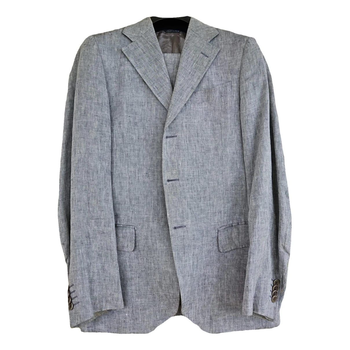 Pre-owned Tombolini Linen Suit In Grey