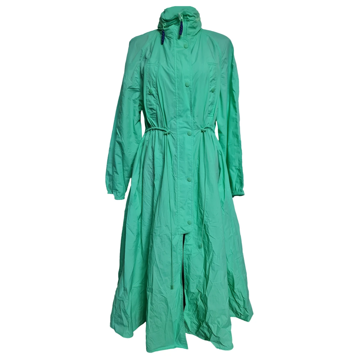 Pre-owned Max Mara Trench Coat In Green