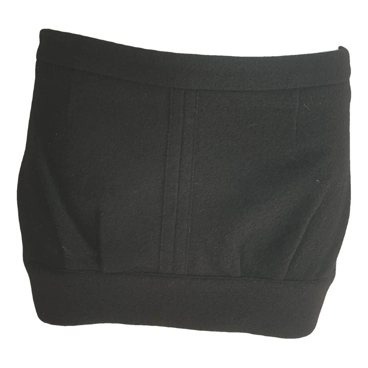 Pre-owned Dondup Wool Mini Skirt In Black