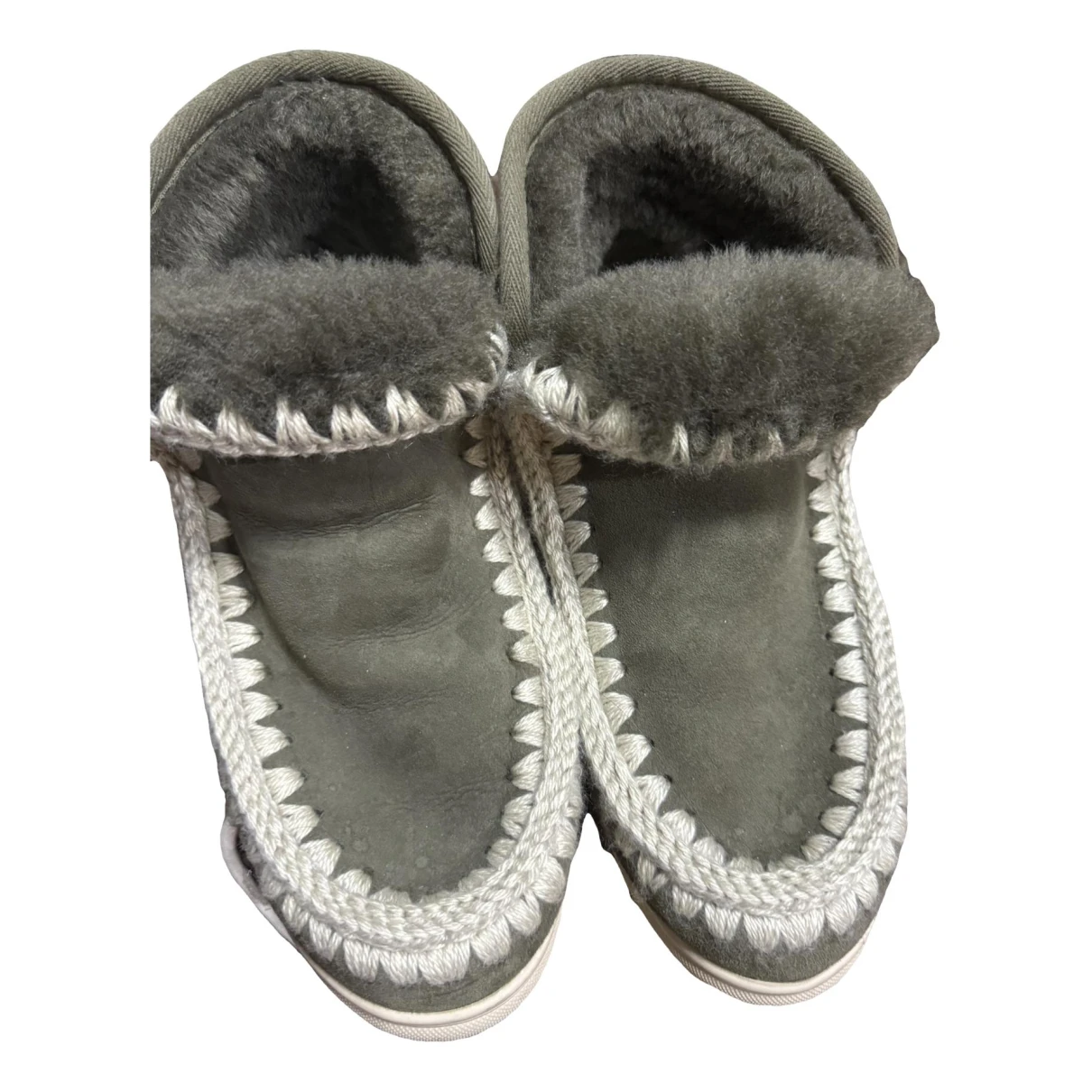 Pre-owned Mou Snow Boots In Khaki