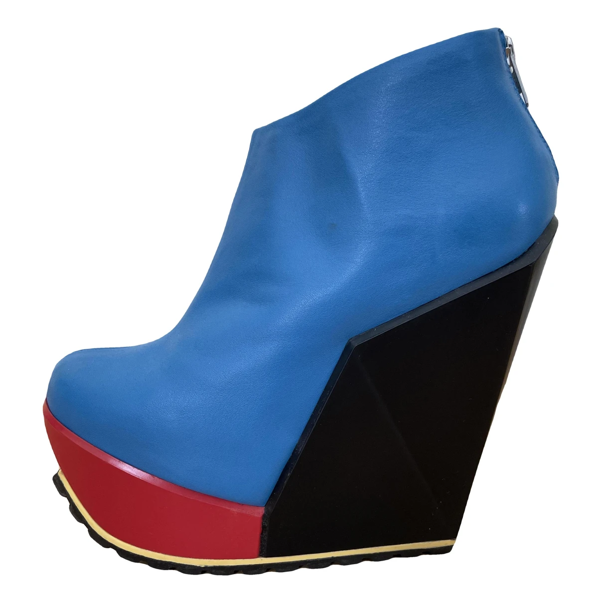 Pre-owned United Nude Leather Ankle Boots In Blue