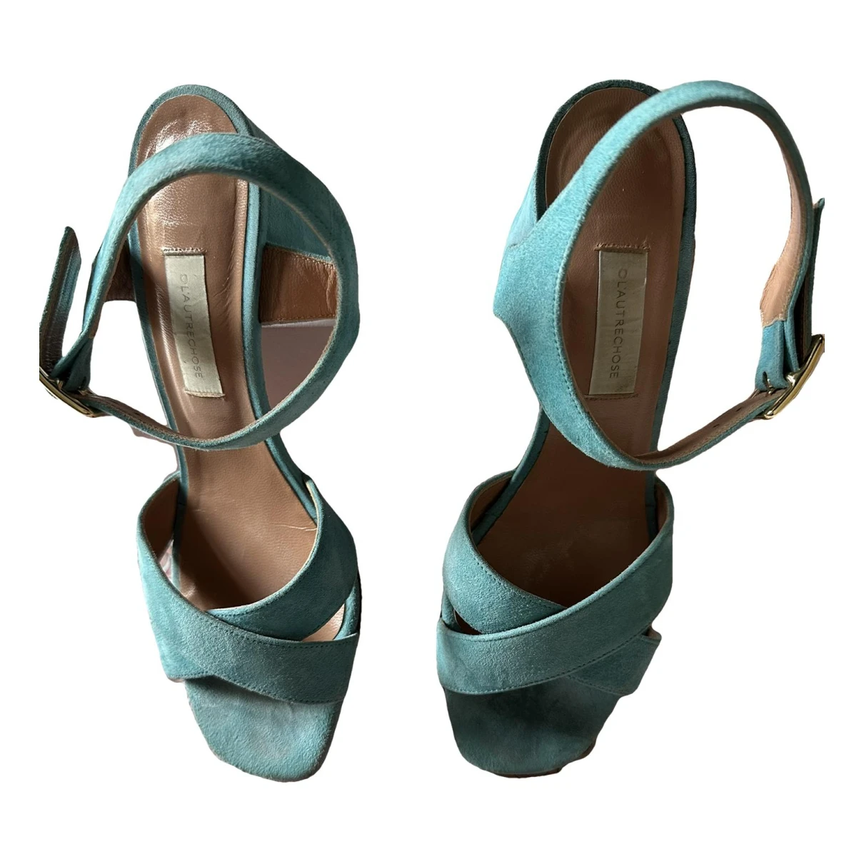 Pre-owned L'autre Chose Sandals In Turquoise