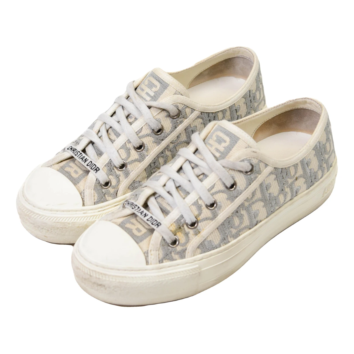 Pre-owned Dior Cloth Trainers In White