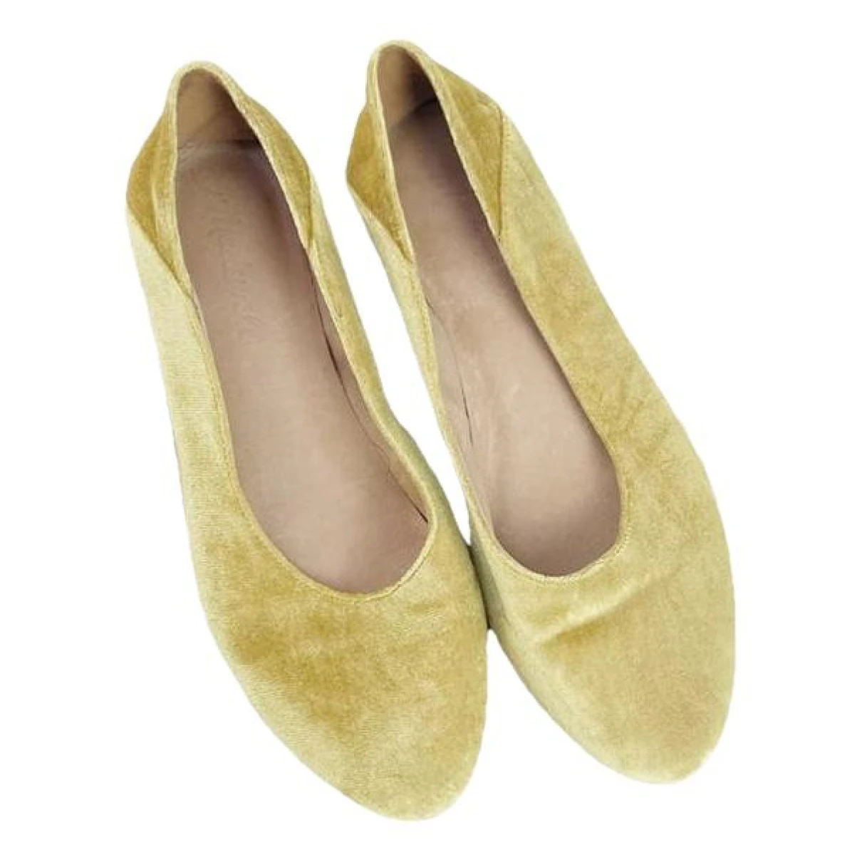 Pre-owned Madewell Leather Flats In Yellow
