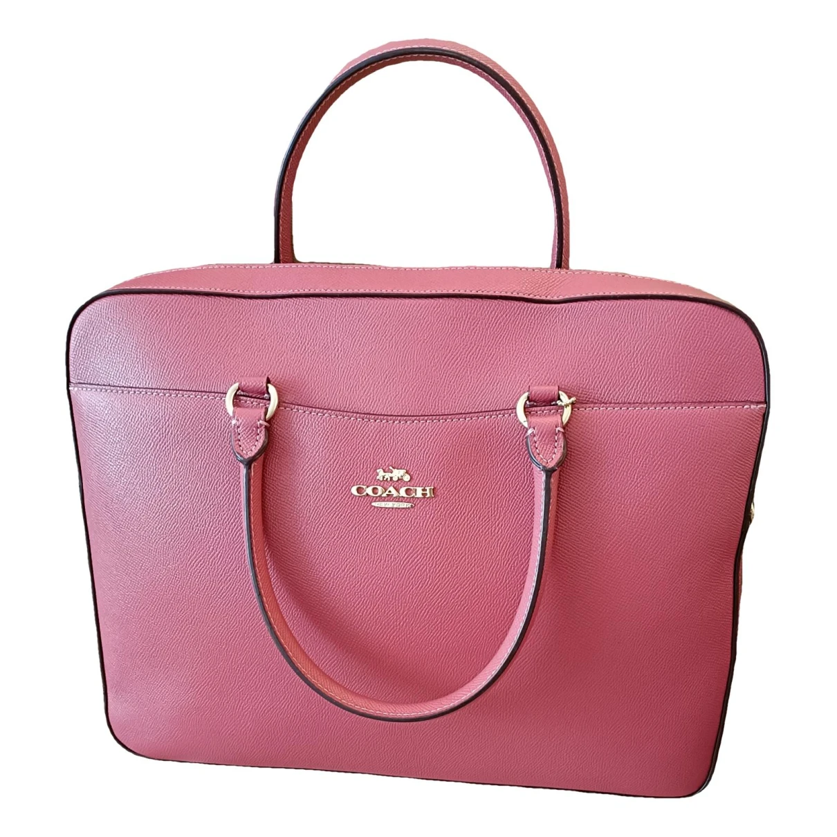 Pre-owned Coach Leather Satchel In Pink