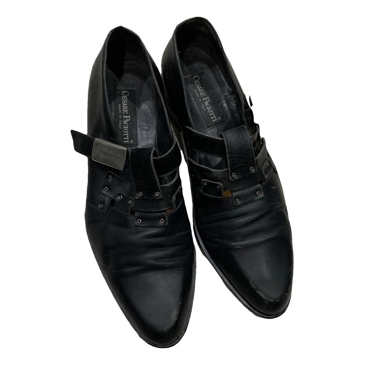 Pre-owned Cesare Paciotti Leather Lace Ups In Black