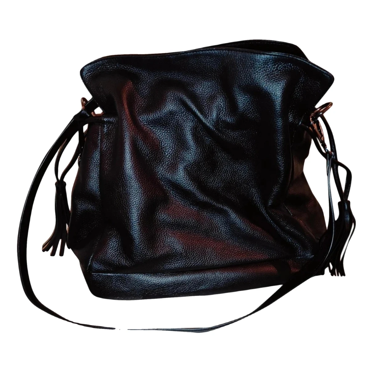 Pre-owned Geox Leather Handbag In Black